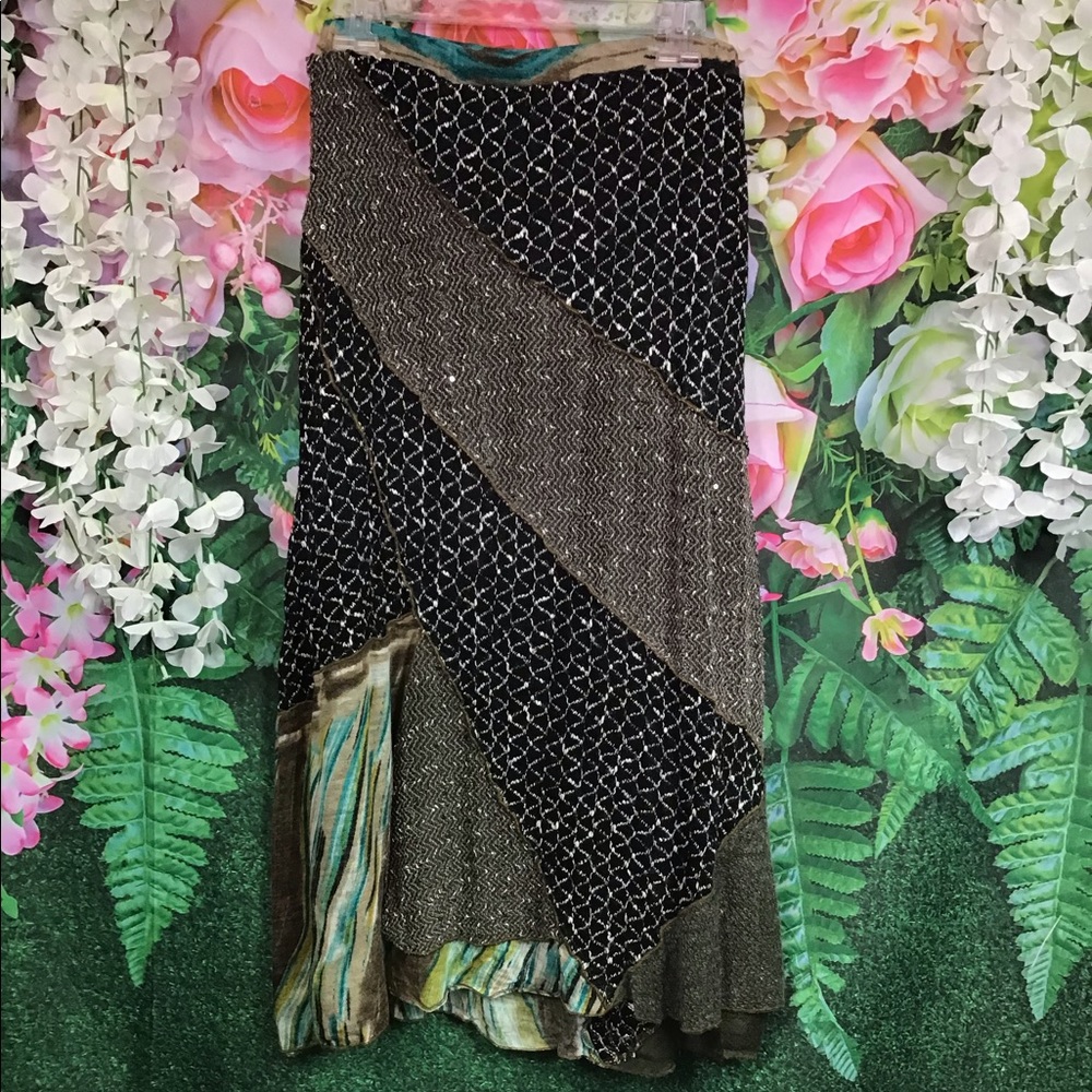 Paniz Knit Patchwork Skirt - image 5